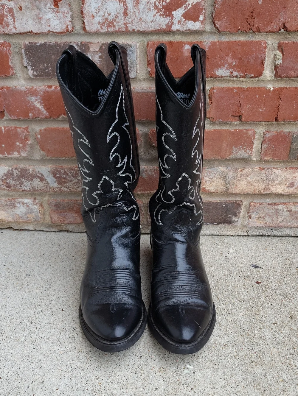Old West Trucker Leather Western Work 13